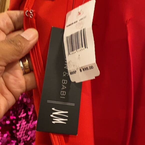 Sachin Babi Byzas Gown Cerise - Picture 10 of 14